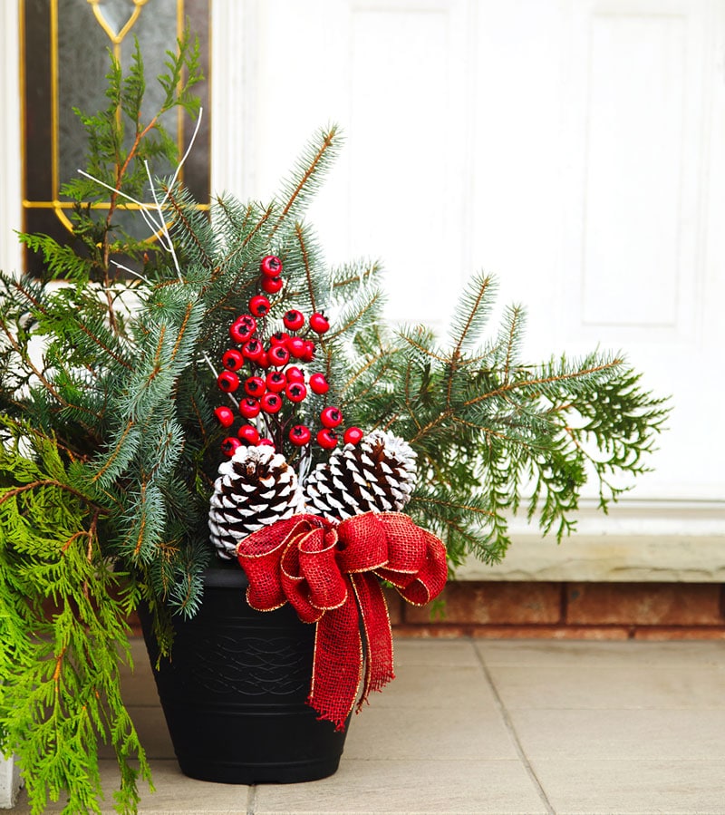 diy christmas flower pots